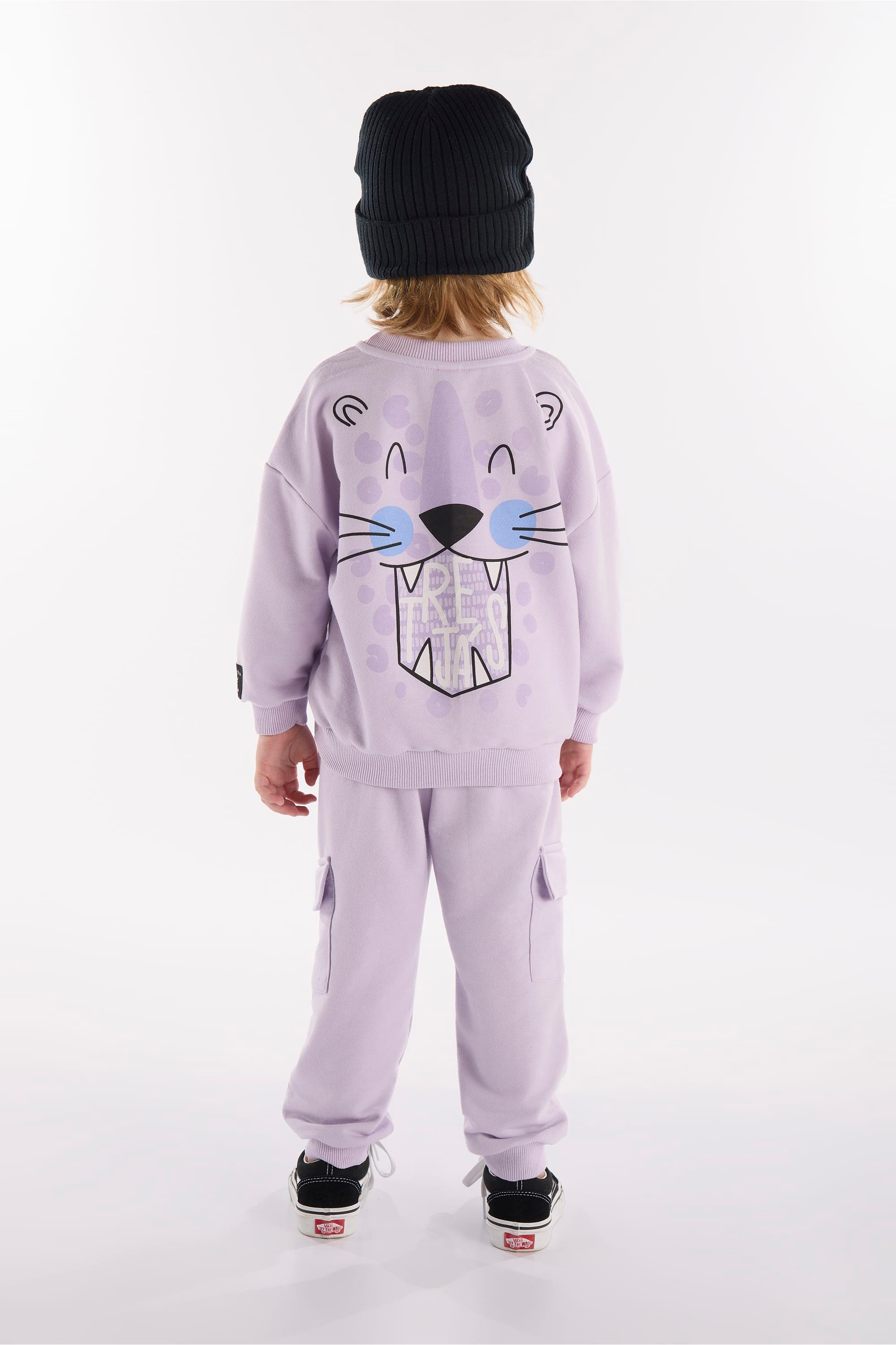 Conjunto Infantil com Blusão e Calça Selva (Roxo) Três e Já - Imagem 21